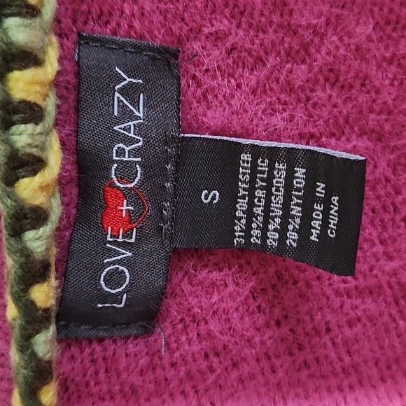 Love Crazy Fuzzy Pink 3 Button Cardigan Sweater Barbie Preppy Cozy Small - Picture 4 of 7